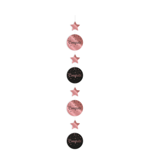Paperdreams Hanging deco Black/Rose - Congrats