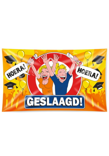 XXL Gevel Vlag - Geslaagd 