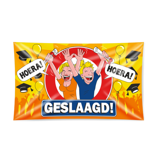 XXL Gevel Vlag - Geslaagd 