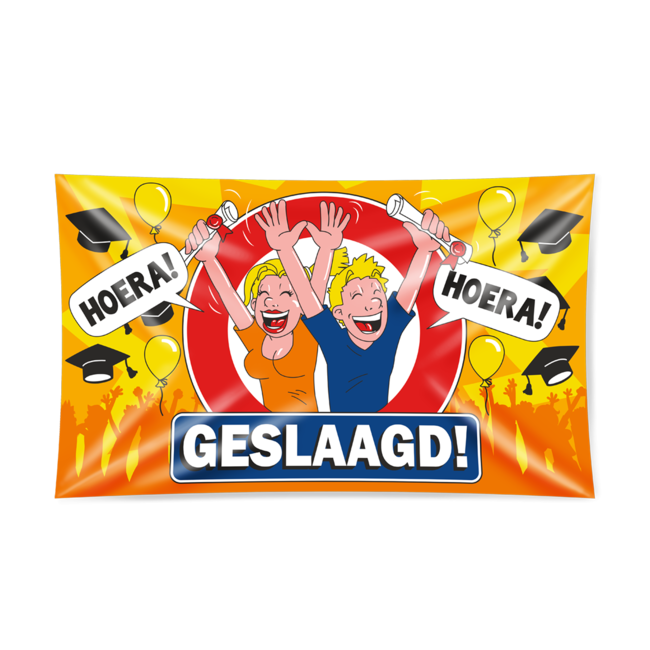XXL Gevel Vlag - Geslaagd