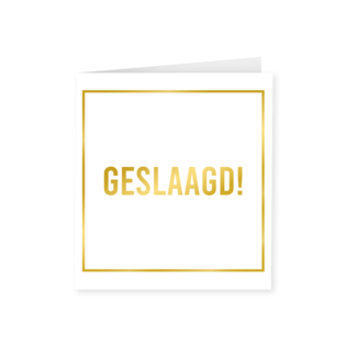 Paperdreams Gold white card - Geslaagd