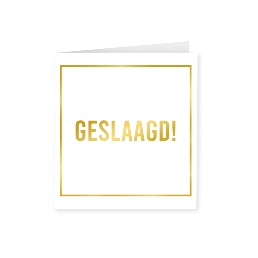 Gold white card - Geslaagd-1