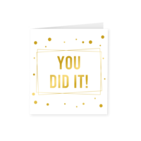 Gold white card - You Did It