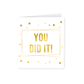 Paperdreams Gold white card - You Did It
