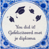 Tegeltje - Geslaagd! You Did It