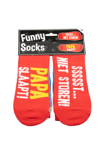 Funny socks - Papa slaapt sssst 