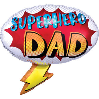 Anagram Folieballon Shape Superhero Dad - 68x66cm