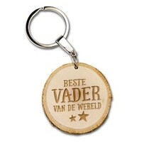 Boomschijf keyring - Beste Vader van de wereld