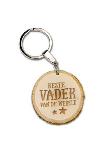 Boomschijf keyring - Beste Vader van de wereld 