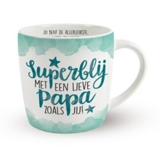 Vaderdag Enjoy mok - Super blij met een lieve papa zoals jij