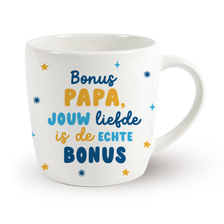 Vaderdag Mok - Bonus Papa, jouw liefde is de echte bonus-1