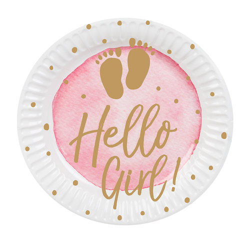 Bordjes Hello Girl - 23cm - 10 st 