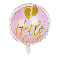Folieballon 'Hello Girl!' - Ø 45 cm