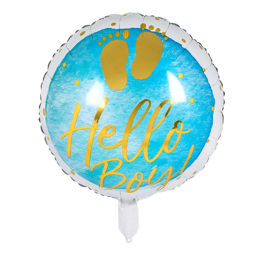 Folieballon 'Hello Boy!' - 45 cm 