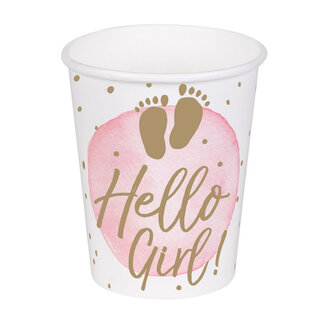 Boland Papieren Bekertjes 'Hello Girl!' - 21cl