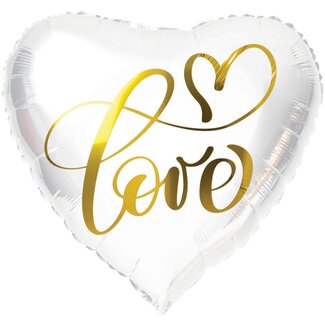 Folatex Folieballon - Hart Love Goud - 45cm
