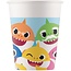 Globos Baby Shark Bekertjes - 8 stuks - 250ml