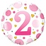 Qualatex Folieballon Age 2 Pink Dots