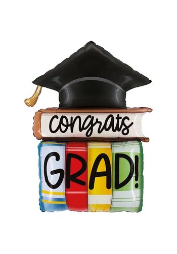 Folieballon - Congrats Grad Books - 112 CM 