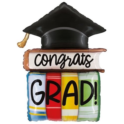 Folieballon - Congrats Grad Books - 112 CM 