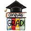 Qualatex Folieballon - Congrats Grad Books - 112 CM