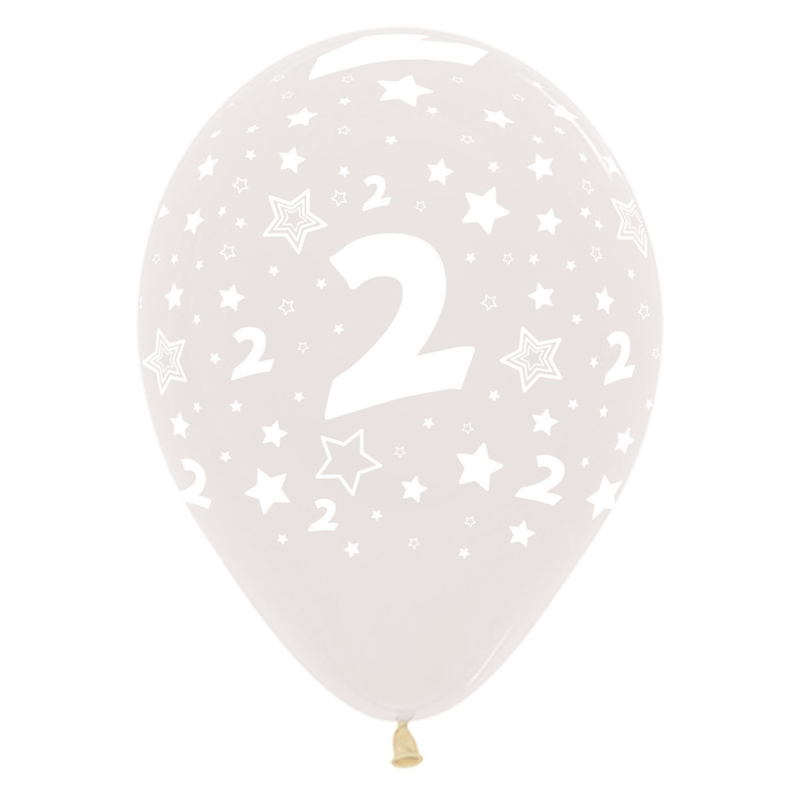 Helium Ballon 2 jaar - clear (30cm)-1