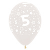 Sempertex Helium Ballon 5 jaar - clear (30cm)