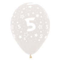 Helium Ballon 5 jaar - clear (30cm)