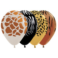 Helium Ballonnen Animal Print (28cm) - 4 st