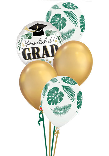Congrats Grad Leaves tros van 5 ballonnen 