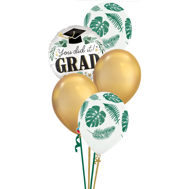 Congrats Grad Leaves tros van 5 ballonnen