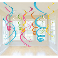 Swirl Decoratie Multi Color - 12st - 55,8cm