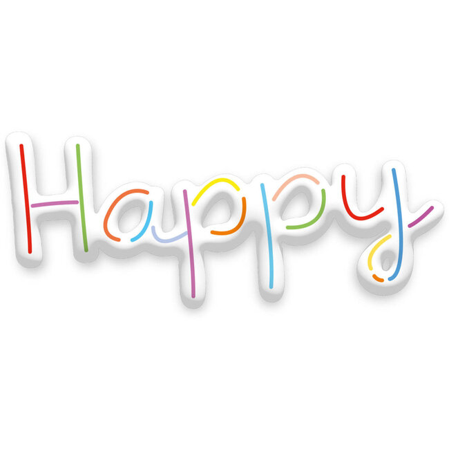 Folieballon 3D Happy Birthday