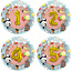 Folieballon 3D Dieren Cijfers 1 t/m 5
