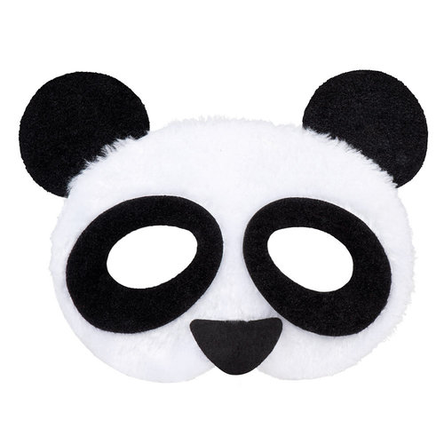 Pluchen halfmasker Panda 