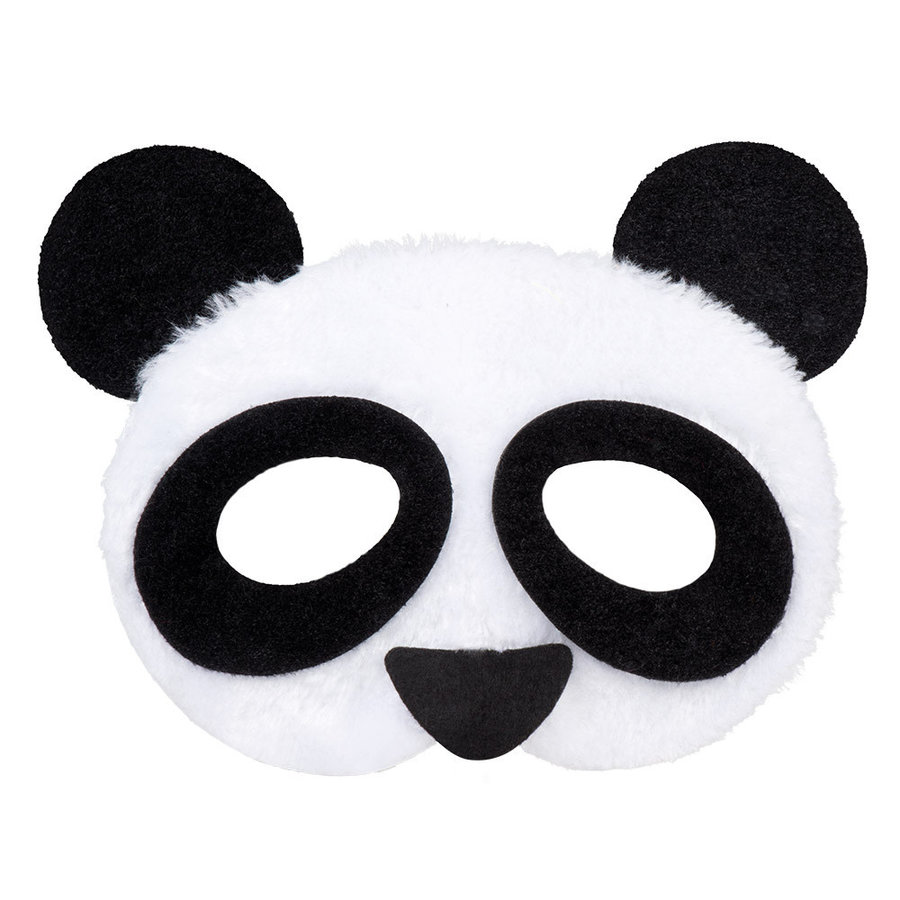 Pluchen halfmasker Panda-1