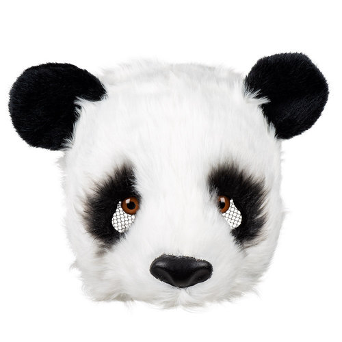 Pluchen halfmasker Panda 