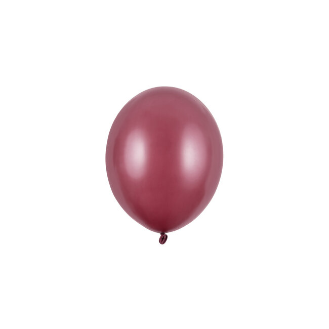 100 Ballonnen Metallic Maroon - 12 cm