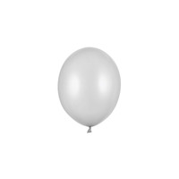 thumb-100 Ballonnen Metallic Zilver - 12 cm-1