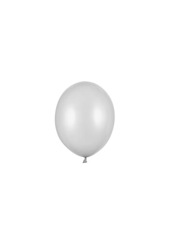 100 Ballonnen Metallic Zilver - 12 cm 