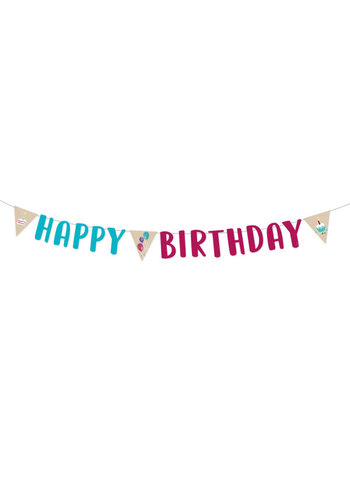 Letterbanner My Birthday Party Papier - 180 x 14,8 cm 