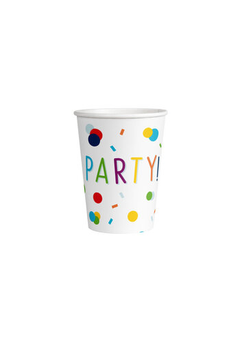 Bekertjes Confetti Let's Party - 8 st - 250ml 