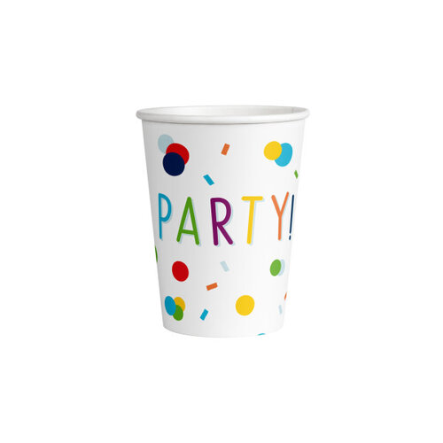 Bekertjes Confetti Let's Party - 8 st - 250ml 