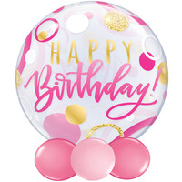thumb-Bubble Happy Birthday Pink & Gold Dots-2