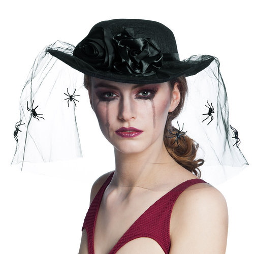Hoed Spider widow met sluier 