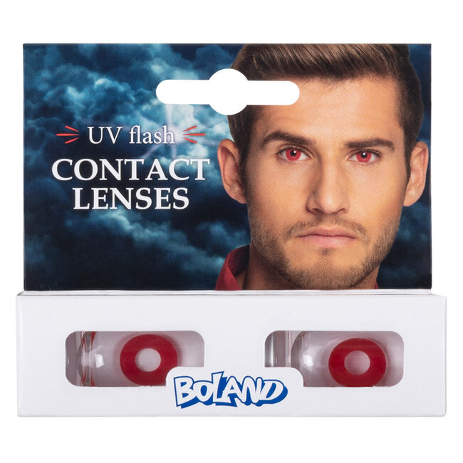 Maand lenzen - UV flash Rood