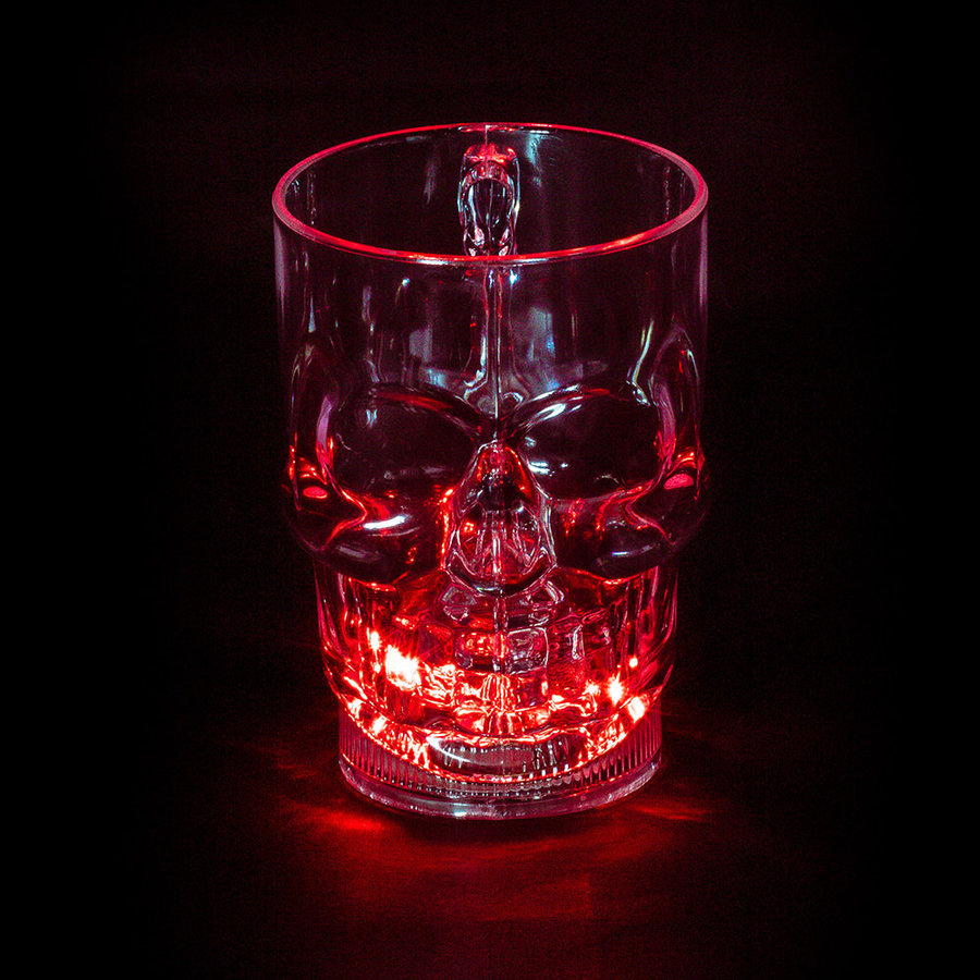 Oplichtend plastic drinkglas Schedel - 400 ml-4