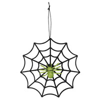 Spinnenweb Glitter met spin - 30 cm