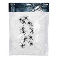 Spinrag Wit - 250 g - met 12 spinnen
