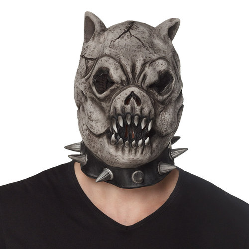 Latex hoofdmasker Evil bulldog 